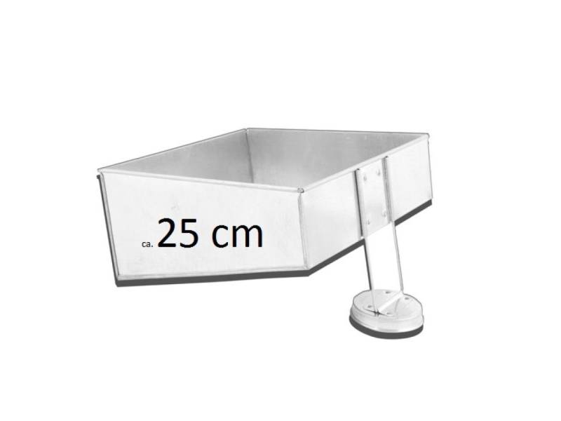 Backform Quadrat, Asymmetrische Topsy Turvy Form, 25 cm von Pati-Versand