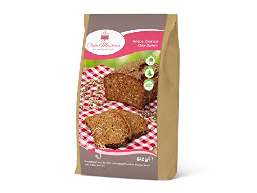 Backmischung Roggenbrot mit Chia-Samen 550g inkl. Chia-Samen und Hefe von Pati-Versand