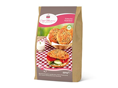 Backmischung Türkisches Fladenbrot 550g inkl. Hefe und Sesam-Schwarzkümmel-Mischung von Pati-Versand