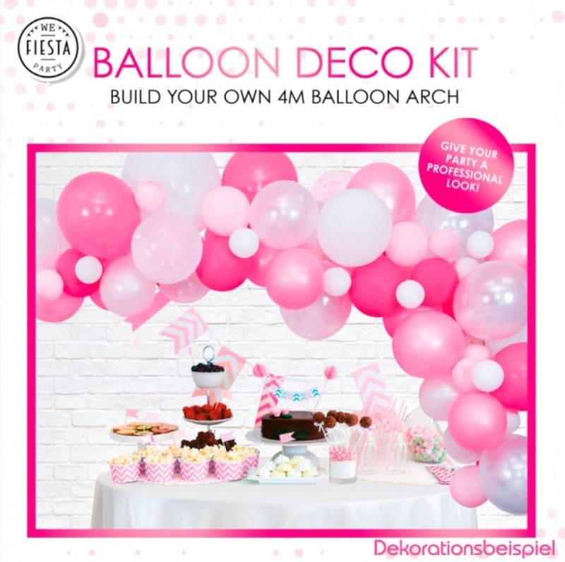 Ballongirlande Rosa 71 teilig von Pati-Versand