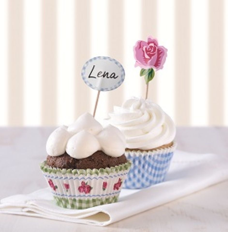 Birkmann Cupcake-Set Rose, 24 Muffinförmchen mit 12 Fahnen Birkmann Cupcake-Set Rose, 24 Muffinförmchen mit 12 Fahnen von Pati-Versand