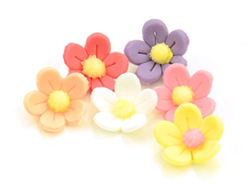 Blumen 21mm bunt Zucker 10 Stück von Pati-Versand