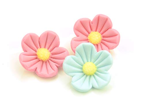 Blumen 25mm rosa-blau Zucker 16 Stück Blumen 25mm rosa-blau Zucker 16 Stück von Pati-Versand