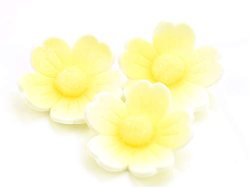 Blumen 40mm gelb Zucker 6 Stück Blumen 40mm gelb Zucker 6 Stück von Pati-Versand