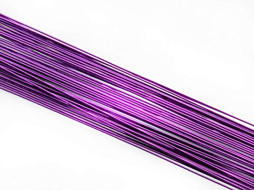Blumendraht metallic violett 24G 50 Stück von Pati-Versand
