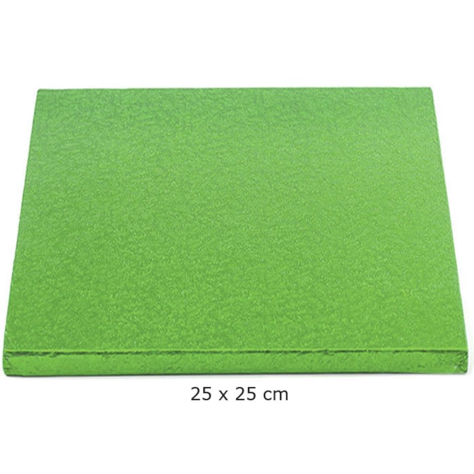 Cake Board, Grün, Quadrat, 25 cm, ~1,2cm dick Cake Board, Grün, Quadrat, 25 cm, ~1,2cm dick von Pati-Versand