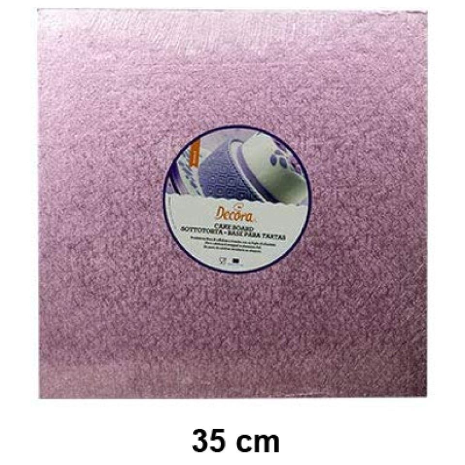 Cake Board, Rosa, Quadrat, 35 cm, ~1,2cm dick Cake Board, Rosa, Quadrat, 35 cm, ~1,2cm dick von Pati-Versand