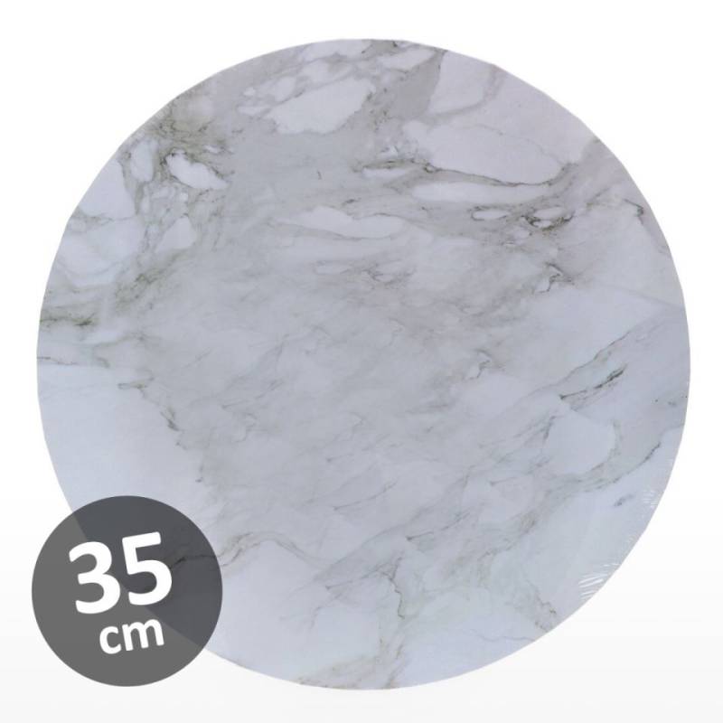 Cake Board aus Hartfaser, Marmor, 30 cm von Pati-Versand