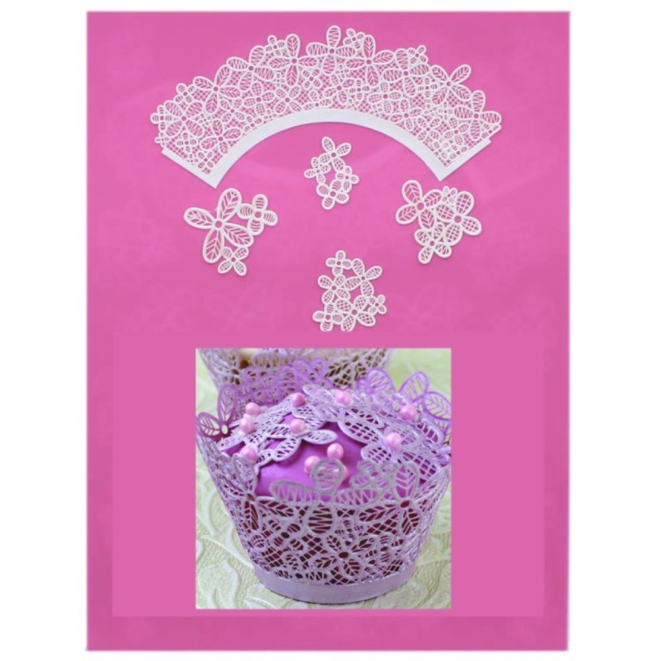 Cake Lace essbare Spitze Cupcakes Wrapper 40x30 cm Cake Lace essbare Spitze Cupcakes Wrapper 40x30 cm von Pati-Versand
