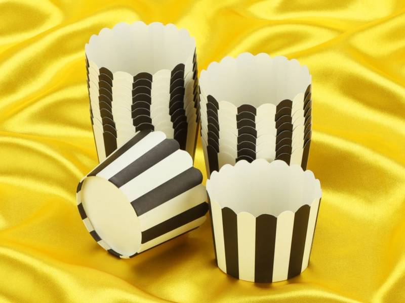 Cupcake Cup schwarz-weiß 20 Stück von Cake-Masters