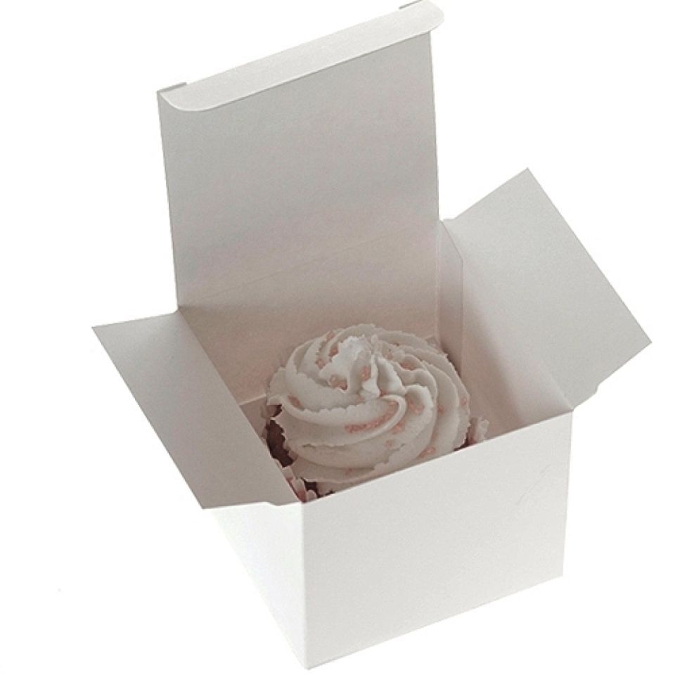 Cupcake Box für 1 Cupcake, weiß, - ohne Fenster - Cupcake Box für 1 Cupcake, weiß, - ohne Fenster - von Pati-Versand