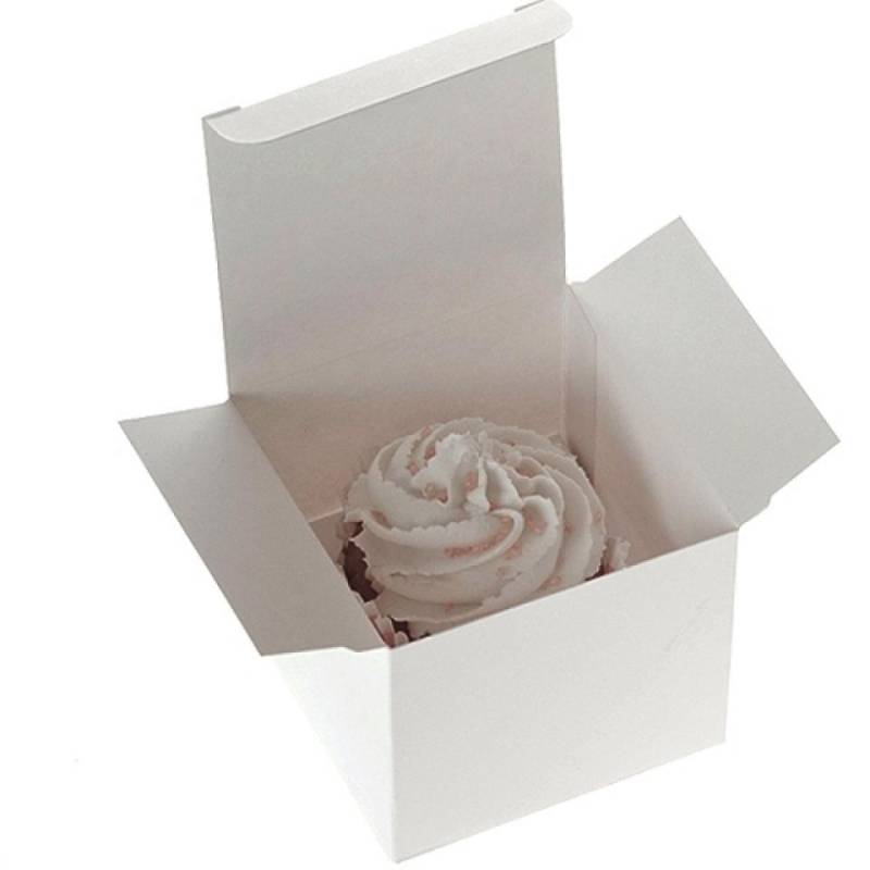 Cupcake Box für 1 Cupcake, weiß, - ohne Fenster - von Pati-Versand