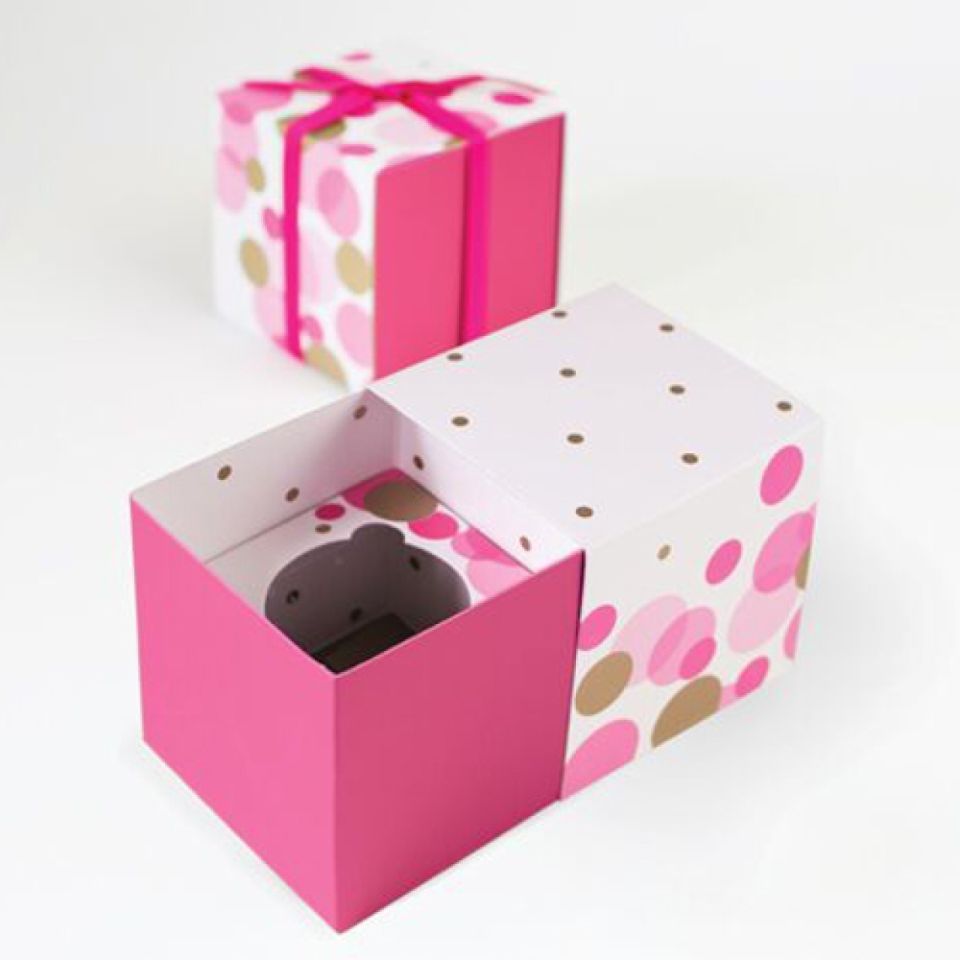 Cupcake-Boxen Punkte, Pink/Gold, 6 Stück Cupcake-Boxen Punkte, Pink/Gold, 6 Stück von Pati-Versand