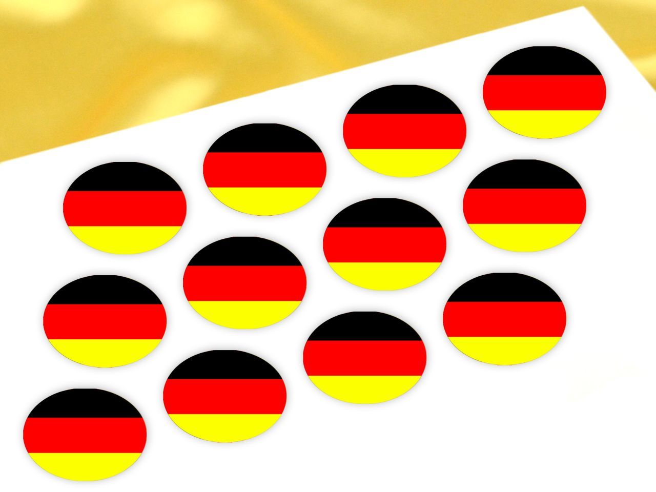 Cupcake Buttons Deutschland 12 Stück Cupcake Buttons Deutschland 12 Stück von Cake-Masters Basics