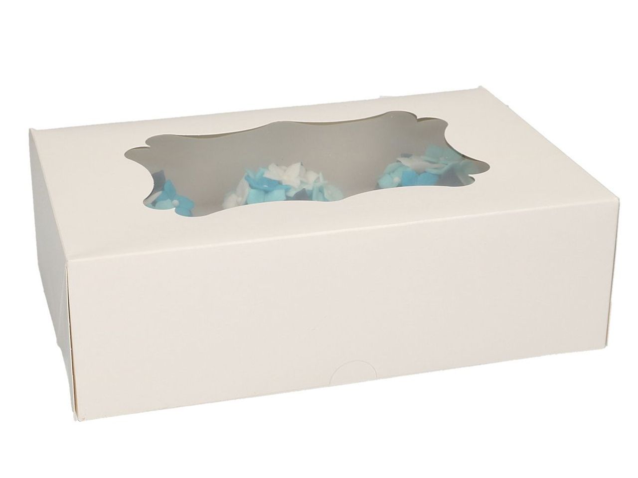 Cupcake-Muffin 6er Box mit Fenster weiß von Pati-Versand