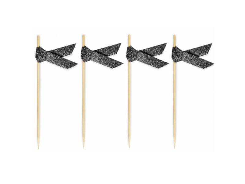 Cupcake-Picker Schwarz Glitzer von Pati-Versand