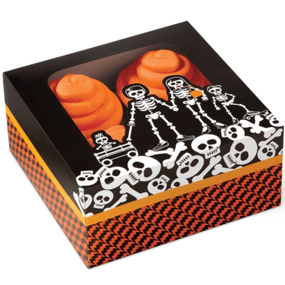 Cupcakes Boxen Skelette 3 Stk. Cupcakes Boxen Skelette 3 Stk. von Pati-Versand