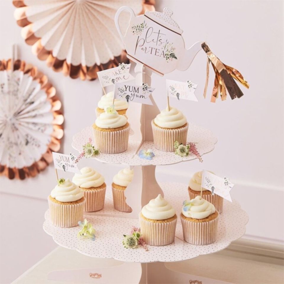 Cupcakes-Etagere, Muffinständer, Rosa, Teekanne Cupcakes-Etagere, Muffinständer, Rosa, Teekanne von Pati-Versand