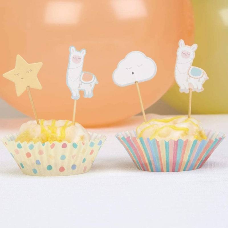 Cupcakes Picker - Kleine Lama, 20 Stck. von Pati-Versand