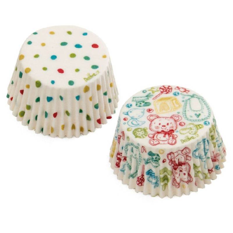 Decora Muffinförmchen Teddy Baby, 36 Stk. von Pati-Versand