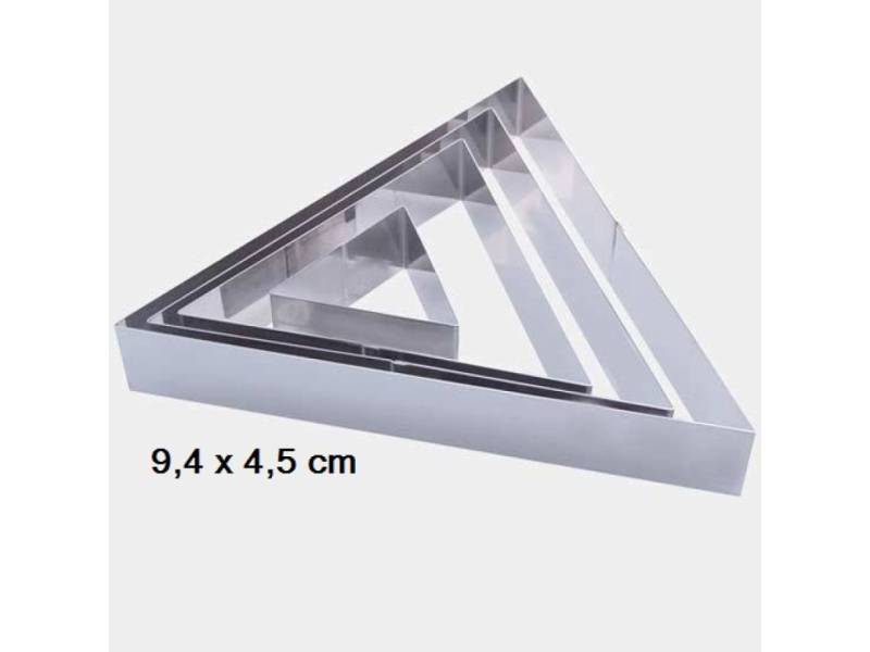 Dreieckiger Backrahmen Edelstahl 9,4 cm, 4,5cm hoch von Pati-Versand