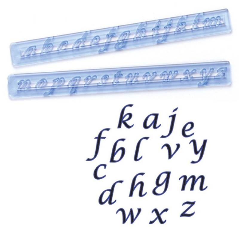 FMM Ausstecher Kleinbuchstaben, SCRIPT,1 - 1,5 cm von Pati-Versand