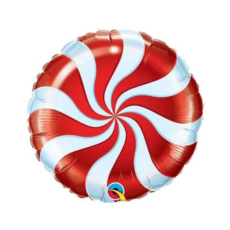Folienballon Candy Swirl Rot 23 cm von Pati-Versand