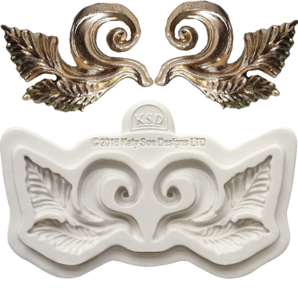 Fondantform 2 Blätter, Ornament, 3,7x3 cm Fondantform 2 Blätter, Ornament, 3,7x3 cm von Pati-Versand