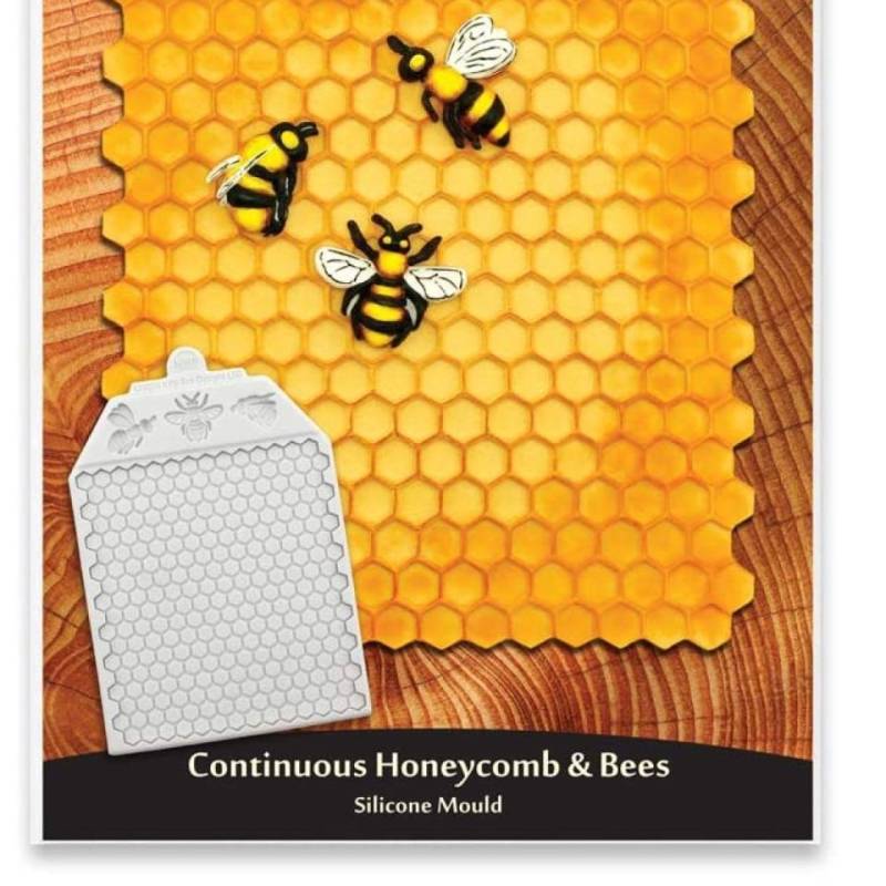 Fondantform Bienenwabe und Biene von Pati-Versand