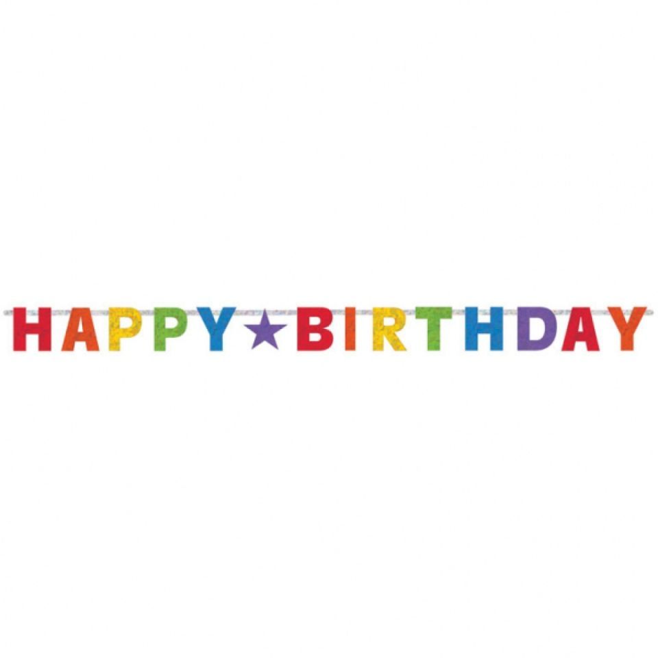 Geburtstagsgirlande Happy Birthday, ca. 2 Meter Geburtstagsgirlande Happy Birthday, ca. 2 Meter von Pati-Versand