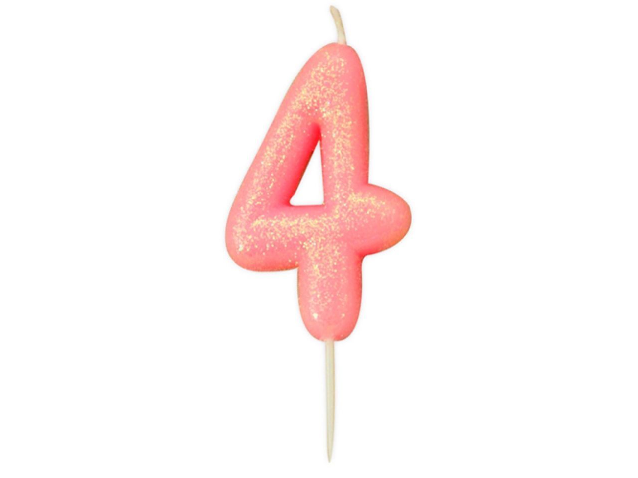 Geburtstagskerze Zahl 4, Rosa, 7 cm Geburtstagskerze Zahl 4, Rosa, 7 cm von Pati-Versand