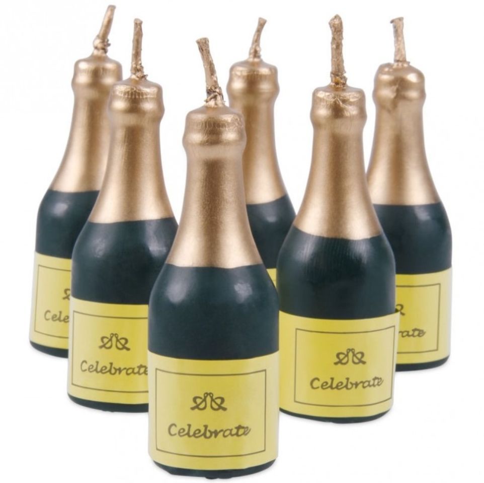 Geburtstagskerzen Champagner-Flaschen, 6-teilig Geburtstagskerzen Champagner-Flaschen, 6-teilig von Pati-Versand