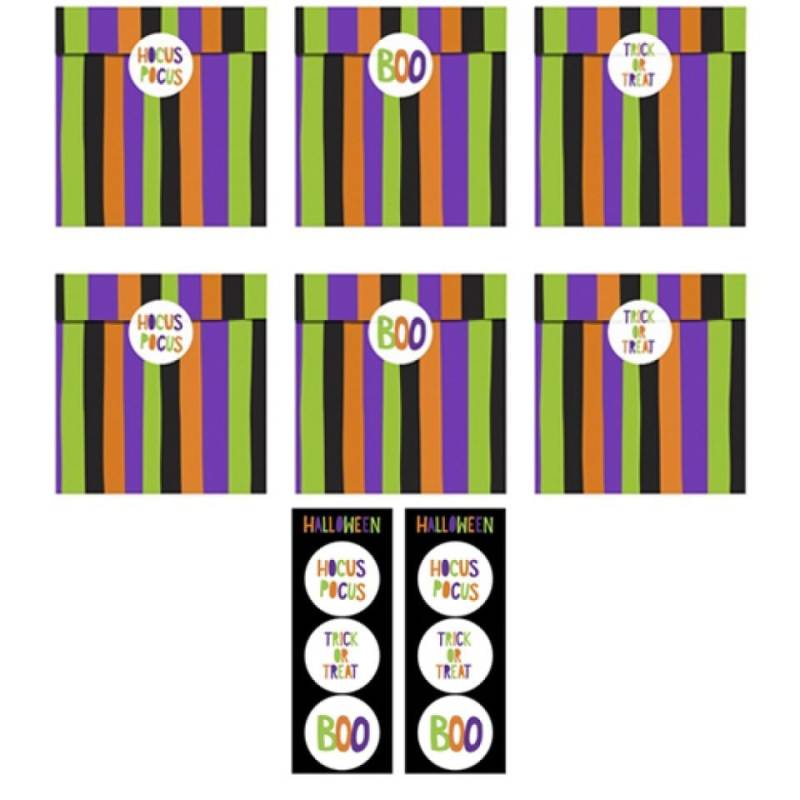 Geschenktüten Halloween mit Stickern, 6 Stück von Pati-Versand