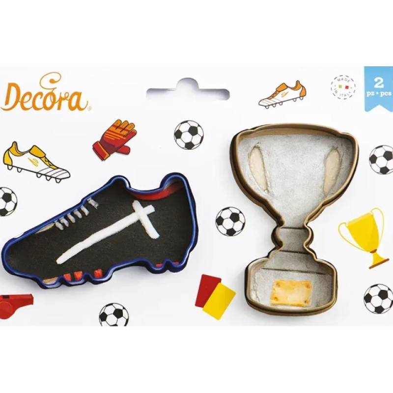 Keks-Ausstecher aus Kunststoff Trophäe Pokal Schuh von Pati-Versand