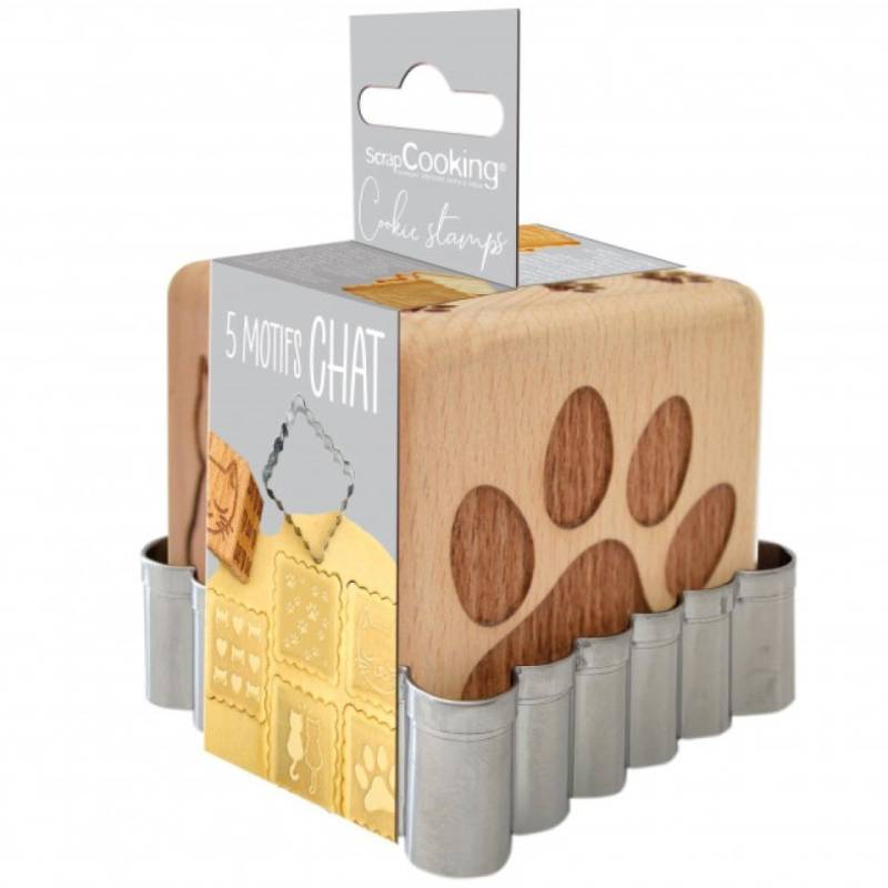 Keks-Stempel 6cm Naschkatze, Holz von Pati-Versand