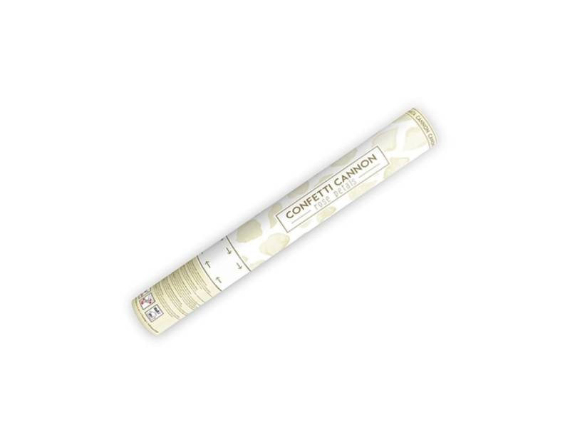 Konfettikanone Rosenblätter Creme 40 cm von Pati-Versand
