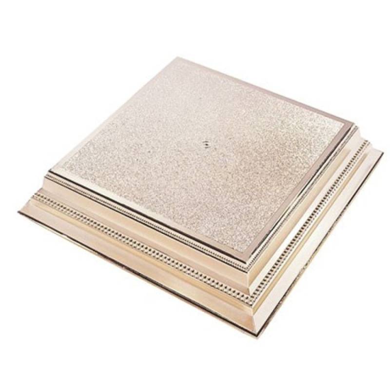 Kunststoff Tortenständer, Hochzeitstorte, silber 35x35 cm von Pati-Versand