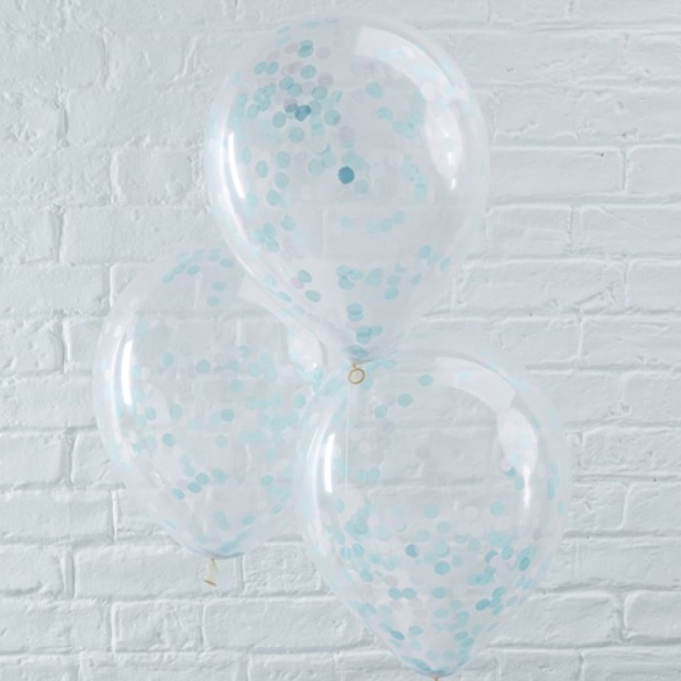 Luftballons Blaues Konfetti, 5 Stück, 30 cm Luftballons Blaues Konfetti, 5 Stück, 30 cm von Pati-Versand