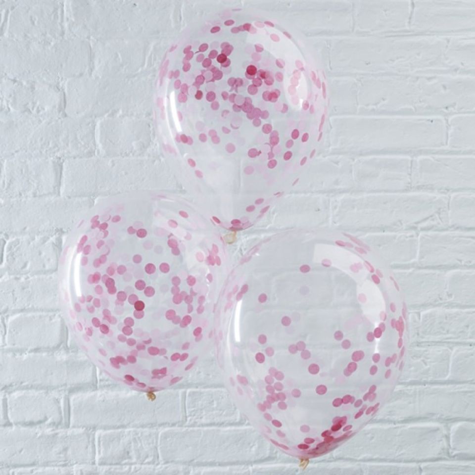 Luftballons Rosa Konfetti, 5 Stück, 30 cm Luftballons Rosa Konfetti, 5 Stück, 30 cm von Pati-Versand