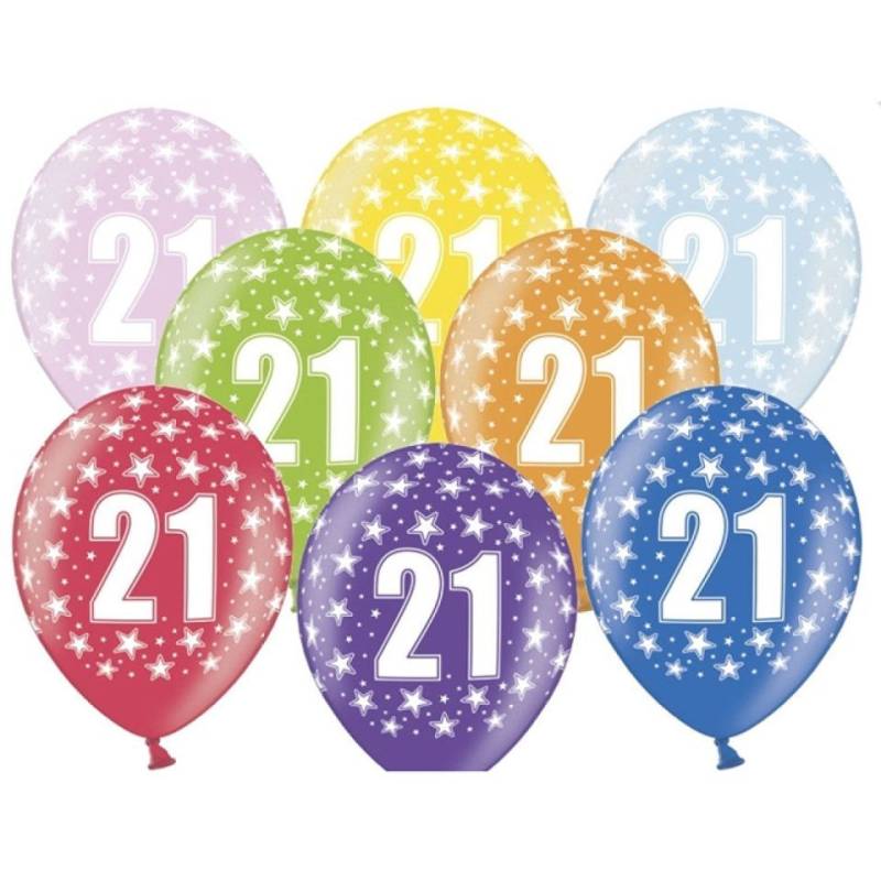Luftballons Zahl 21 von Pati-Versand