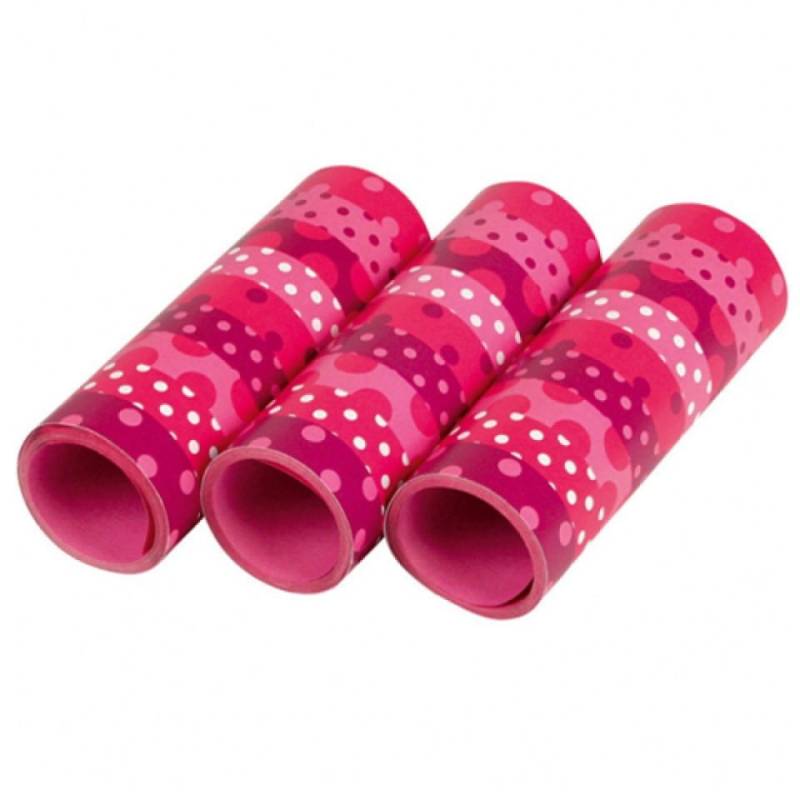 Luftschlangen-Set Pink, 3 Rollen von Pati-Versand