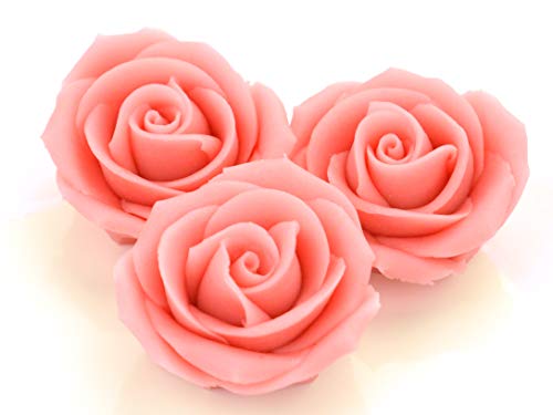 Marzipan-Rosen groß rosa 2 Stück von Pati-Versand