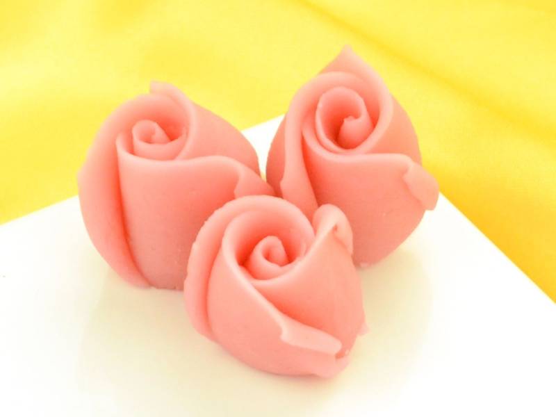 Marzipan-Rosen klein rosa 36 Stück von Pati-Versand