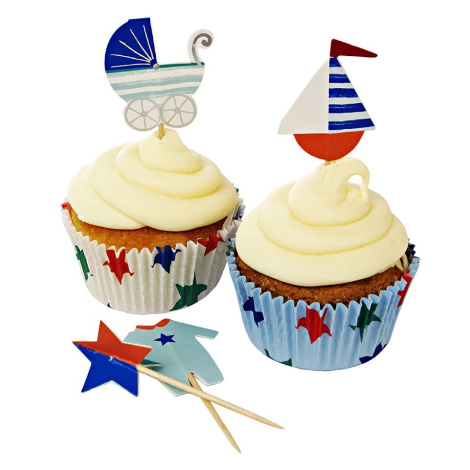 Meri Meri Cupcakes Party Babyshower, blau Meri Meri Cupcakes Party Babyshower, blau von Pati-Versand