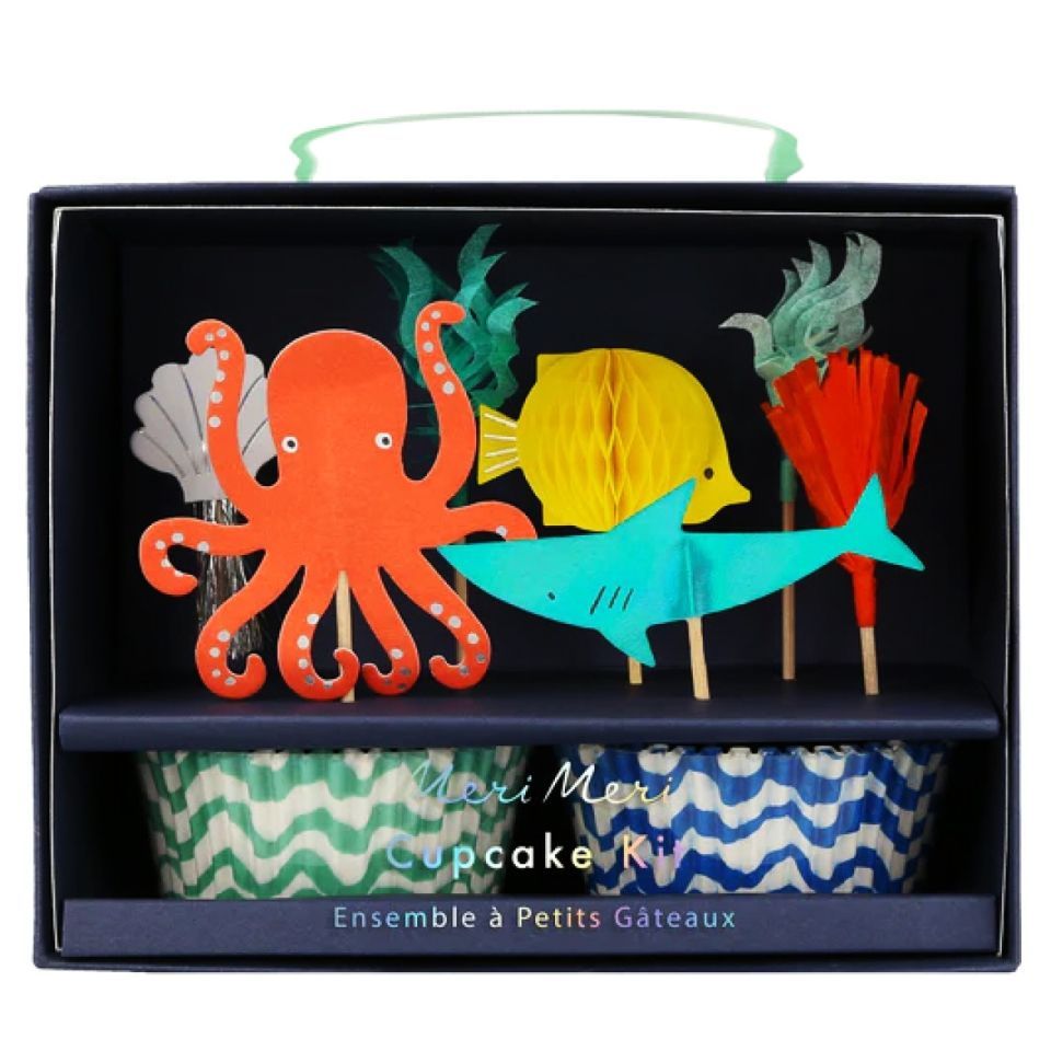 Meri Meri Cupcakes Set Oktopus & Hai Meri Meri Cupcakes Set Oktopus & Hai von Pati-Versand