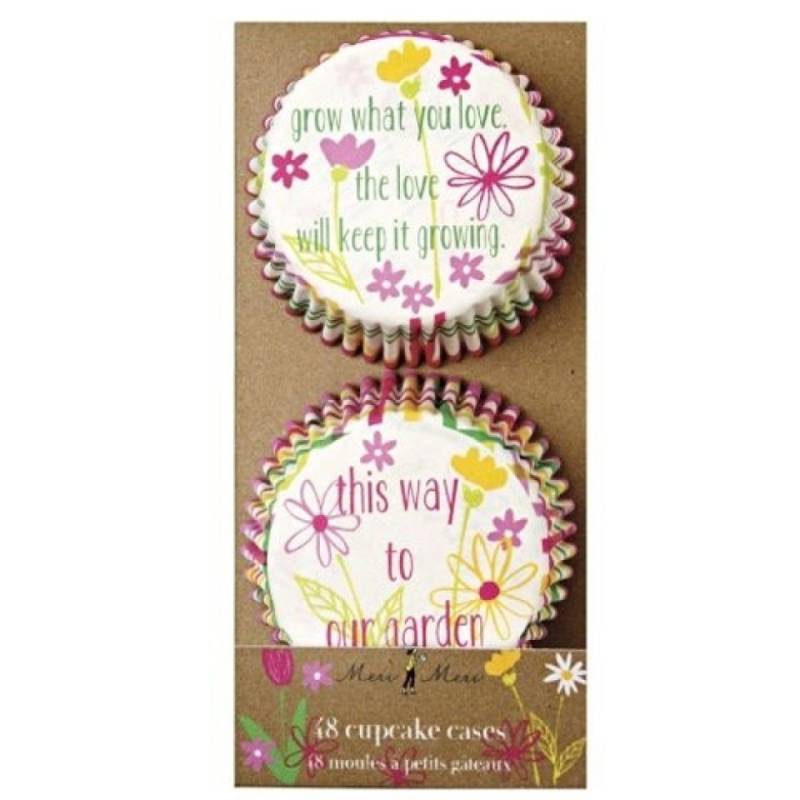 Meri Meri Muffinförmchen Garten Blumen Gelb Pink von Pati-Versand