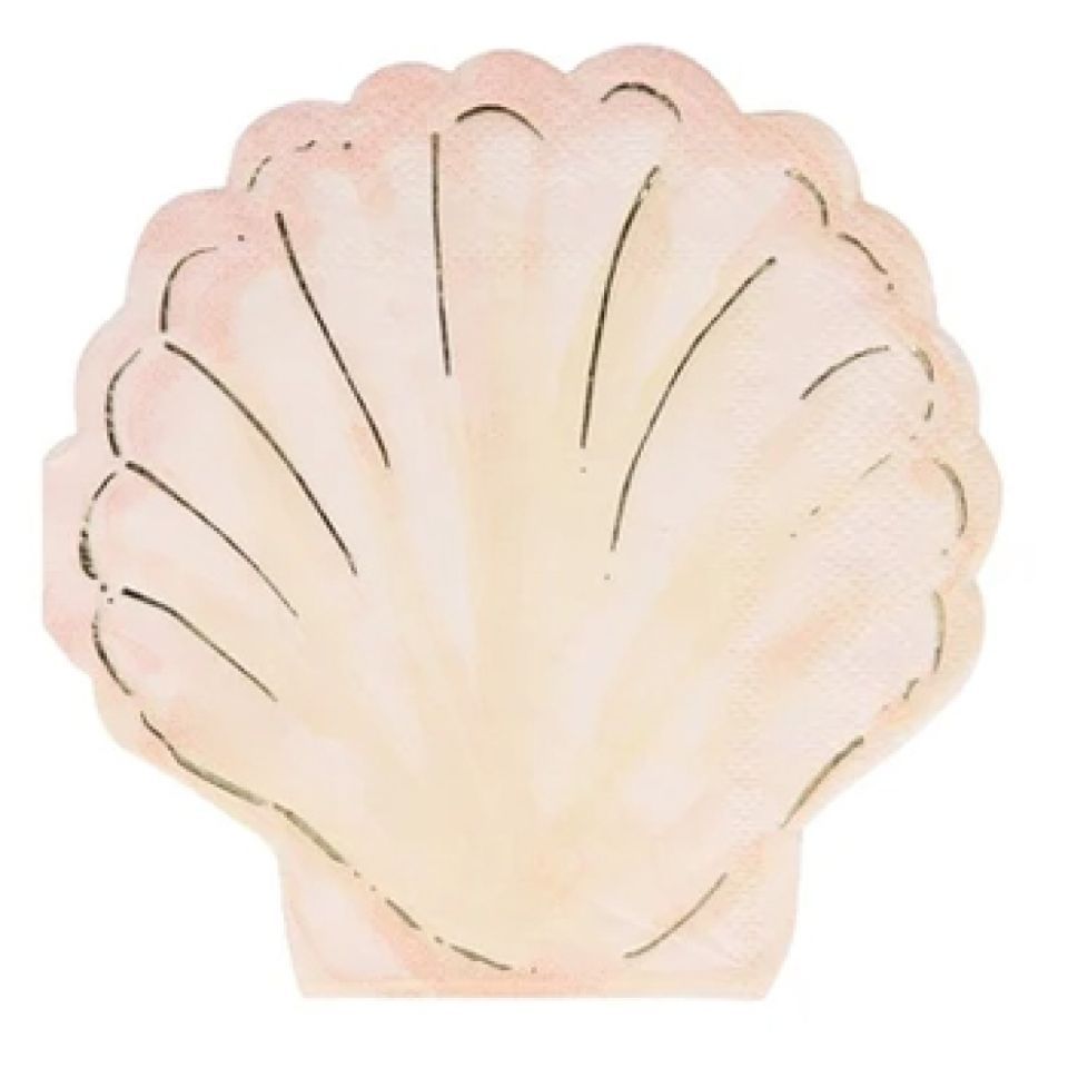 Meri Meri Papierservietten Muscheln, 16 Stück Meri Meri Papierservietten Muscheln, 16 Stück von Pati-Versand