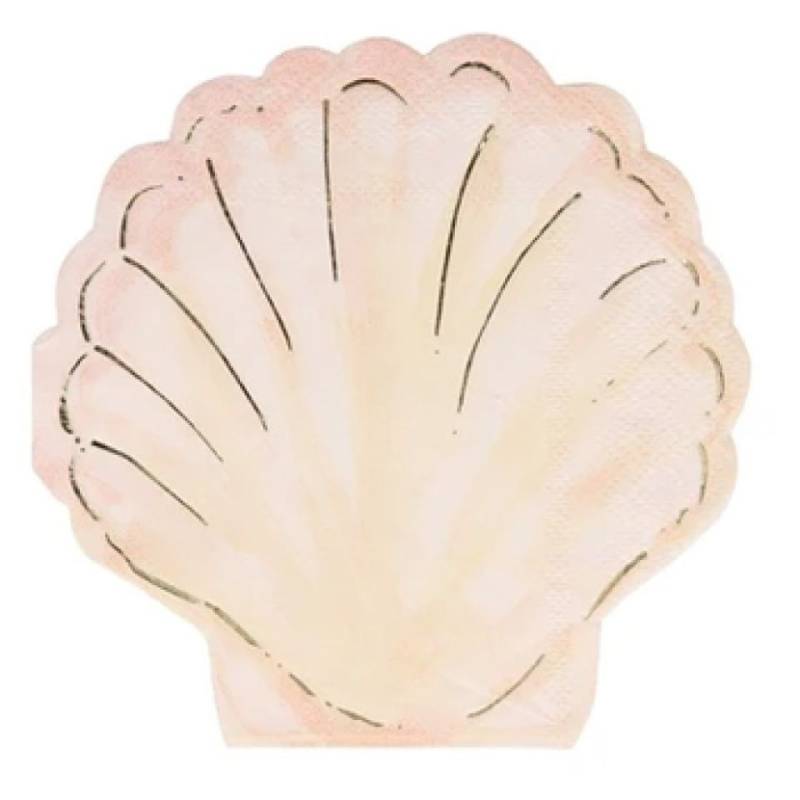 Meri Meri Papierservietten Muscheln, 16 Stück von Pati-Versand