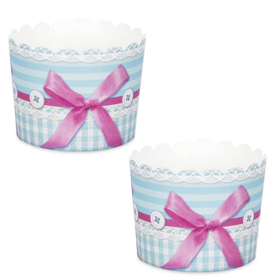 Muffinförmchen 12 Stk, streifen, Für Dich, hellblau, 6 cm Muffinförmchen 12 Stk, streifen, Für Dich, hellblau, 6 cm von Pati-Versand