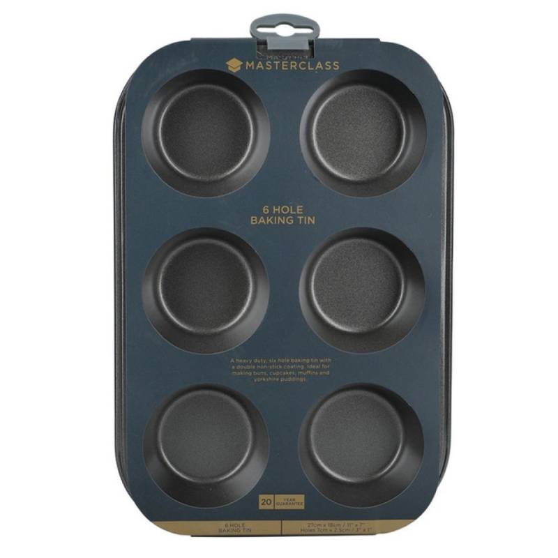 Muffinform (Muffinblech), 6 Muffins, Carbon von Pati-Versand
